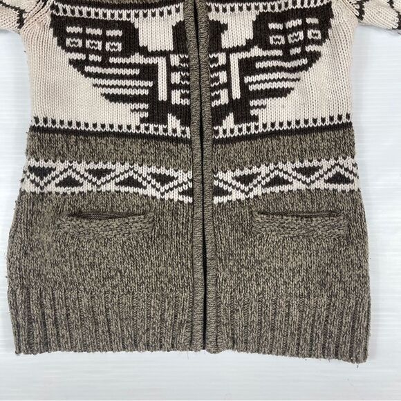 Bluenotes Nordic Sweater Thunderbird Brow Cowichan Zipper Cardigan Women's S - Picture 3 of 10